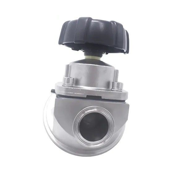 De sanitaire die Klep SS 304 316L van de Diafragmadatatransportbesturing met Unie Verbinding wordt gemaakt