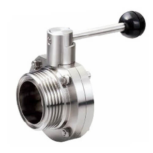 304 316L-de Hygiënische Rang van de Roestvrij staalVleugelklep voor Waterindustrie