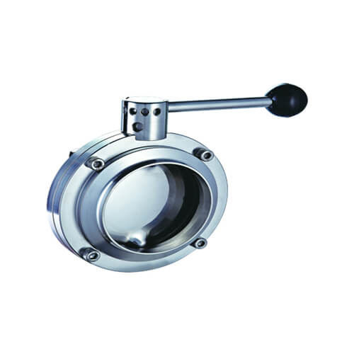 De Hand Sanitaire Vleugelklep van SS304 SS316L voor Brouwerjsector