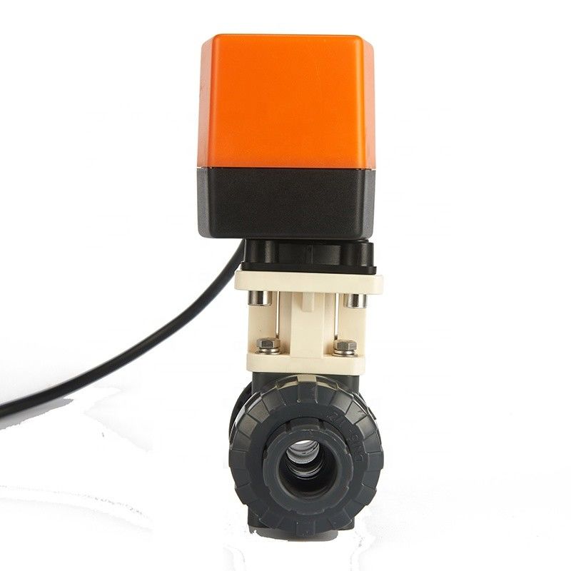 DN15 1/2 Duim 2 Manier Elektrische Aangedreven Kogelklep, de Gemotoriseerde Plastic Kogelklep van pvc