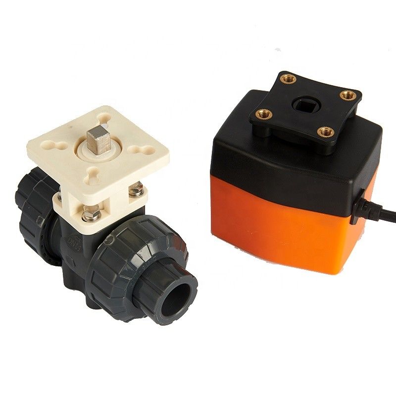DN15 1/2 Duim 2 Manier Elektrische Aangedreven Kogelklep, de Gemotoriseerde Plastic Kogelklep van pvc