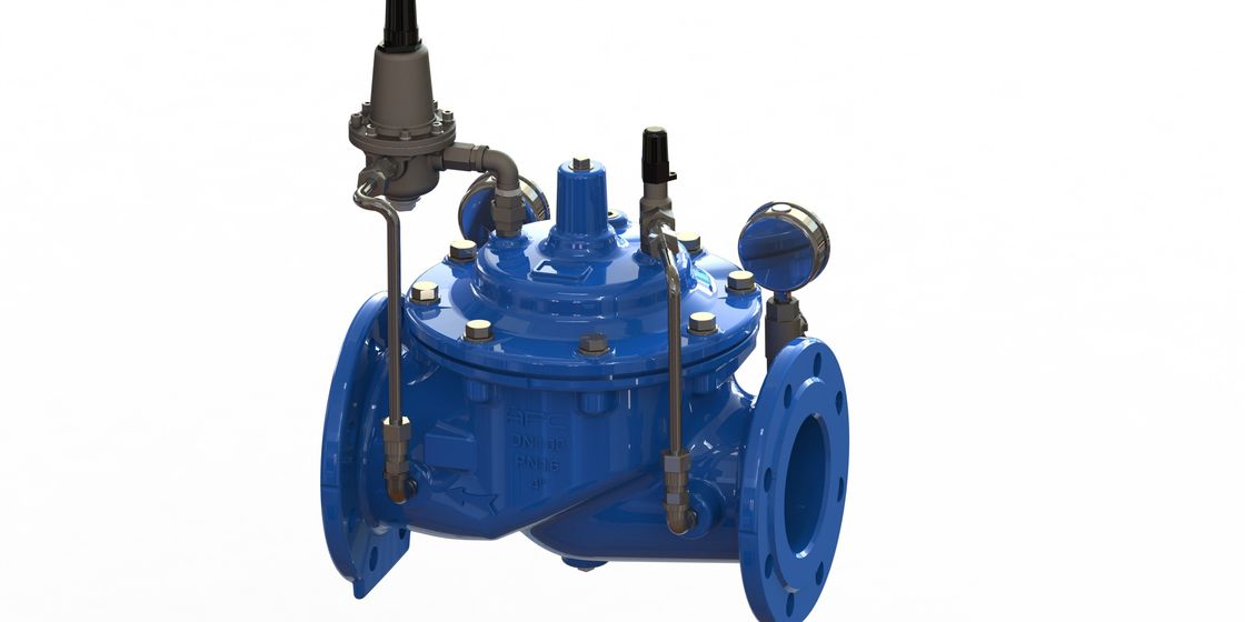 De blauwe Klep van de de Drukcontrole van het Kleurenwater met 2 Manierroestvrij staal Proef