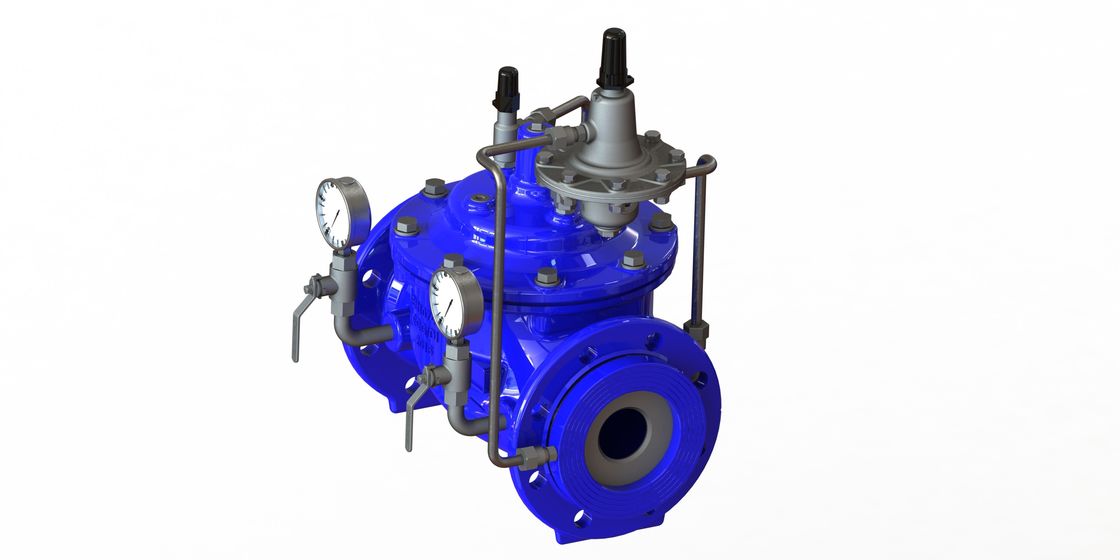 Blauwe de Stroom van RAL 5010 het Beperken Klep, Nauwkeurige Stroom Rate Control Valve